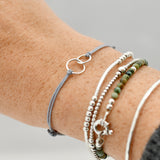 Armband twee cirkel nylon