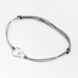 Armband twee cirkel nylon