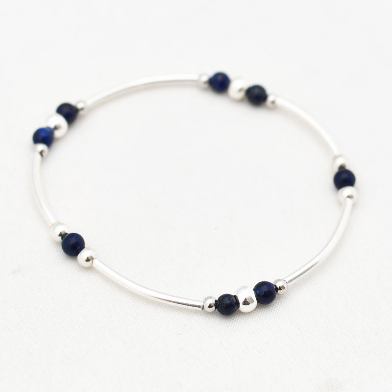 Armband kralen buis edelsteen