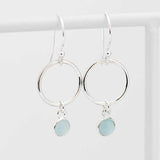 Oorbellen cirkel edelsteen