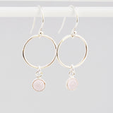 Oorbellen cirkel edelsteen