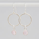 Oorbellen cirkel edelsteen