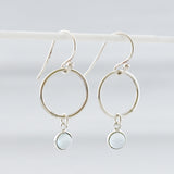 Oorbellen cirkel edelsteen