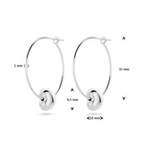 Oorbellen creolen hart kraal