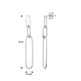 Oorbellen paperclip lang