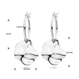 Oorbellen creolen scharnier gehamerd muntje