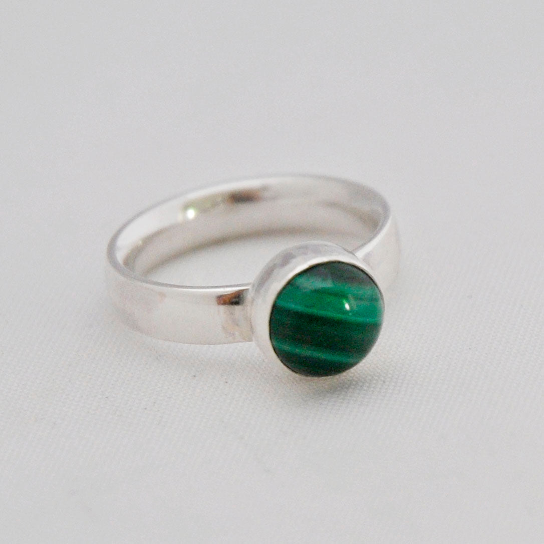 Malachi Ringer Ring Malachiet Basic – Zilver & Zoet