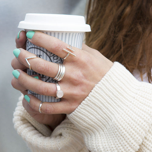 Ring knokkel basic - Ringen - Zilver & Zoet