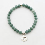 Armband jade aquamarine 6 mm