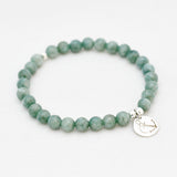 Armband jade aquamarine 6 mm