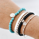 Armband turquoise 6 mm