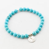 Armband turquoise 6 mm