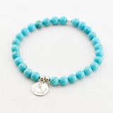 Armband turquoise 6 mm