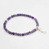 Armband Alzheimer - Amethist 4 mm