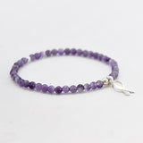 Armband Alzheimer - Amethist 4 mm