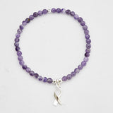 Armband Alzheimer - Amethist 4 mm