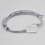 Armband hart nylon - Armbanden - Zilver & Zoet