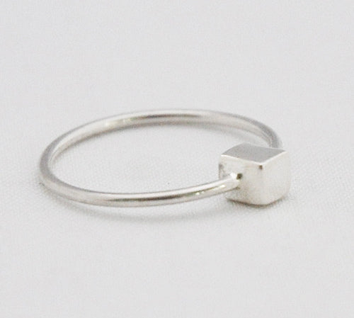 Ring Blokje - Ringen - Zilver & Zoet