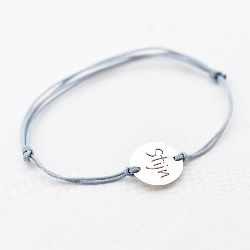 Armband tekst rondje nylon