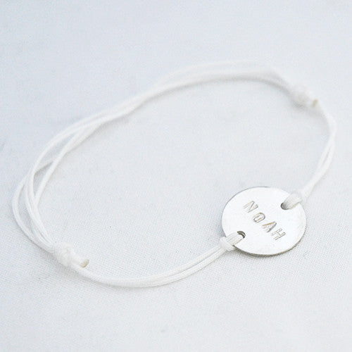 Armband tekst rondje nylon