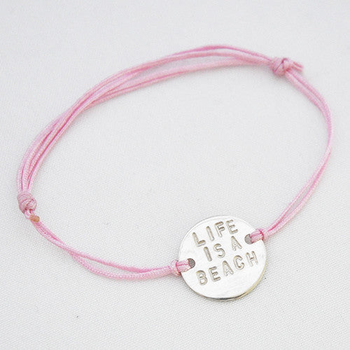 Armband tekst rondje nylon