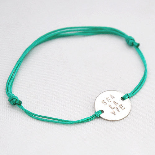 Armband tekst rondje nylon
