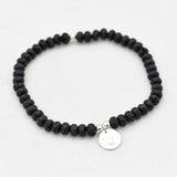 Armband heren lava steen disc