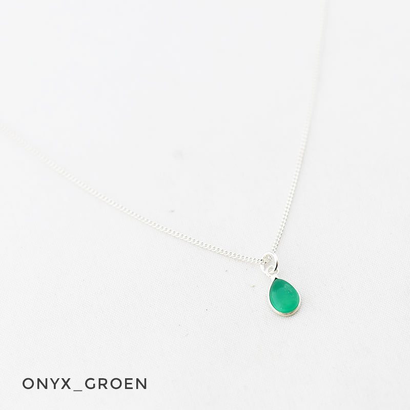 Ketting druppel edelsteen