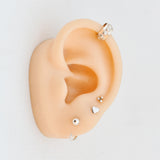 Oorbellen hart 3 mm