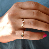 Ring edelsteen ovaal mini